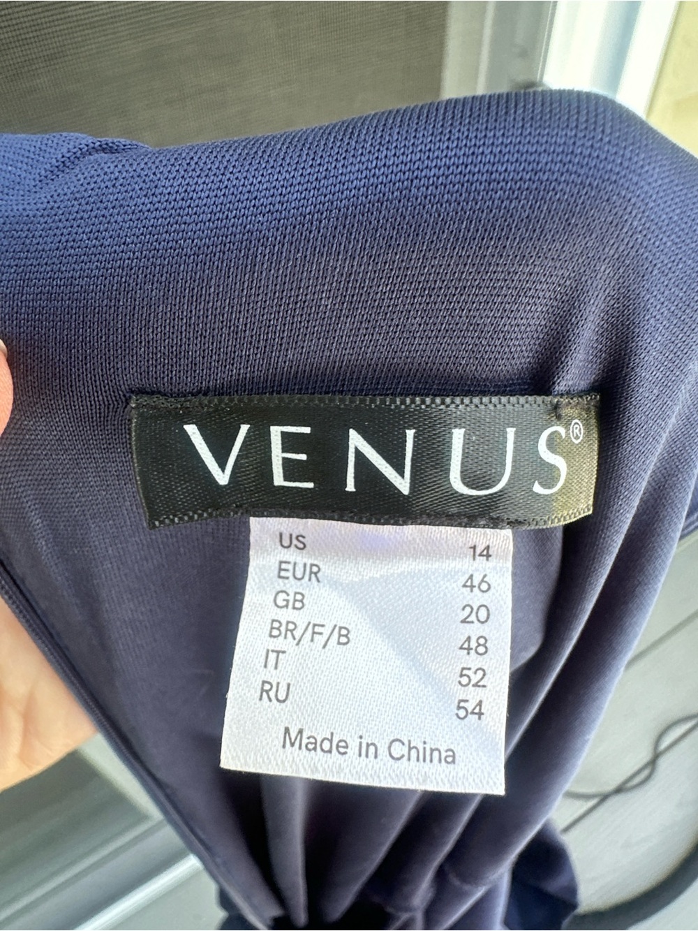 VENUS Navy Ruffle Dress - Picture 2 of 6
